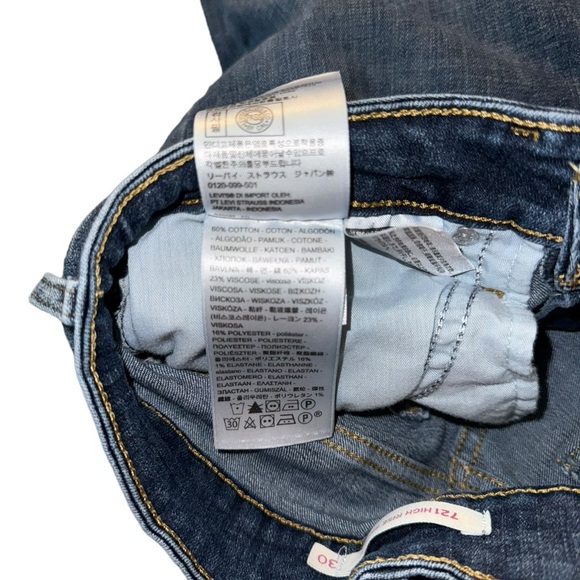 Levi's 721 High Rise Skinny Jean Dark Denim Women’s Size 30 - Picture 7 of 7